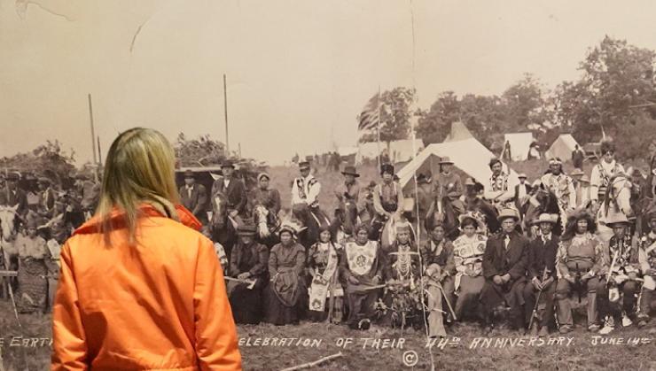 Image illustrating exhibits and programs at the Minnesota History Center.